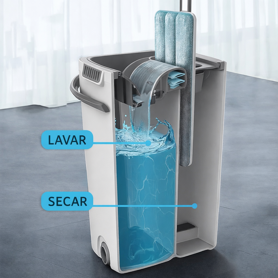 SparkClean™ — Suelo Brillante en 5 Minutos, Sin Agacharte, Sin Tocar Agua Sucia | + 5 Recambios GRATIS